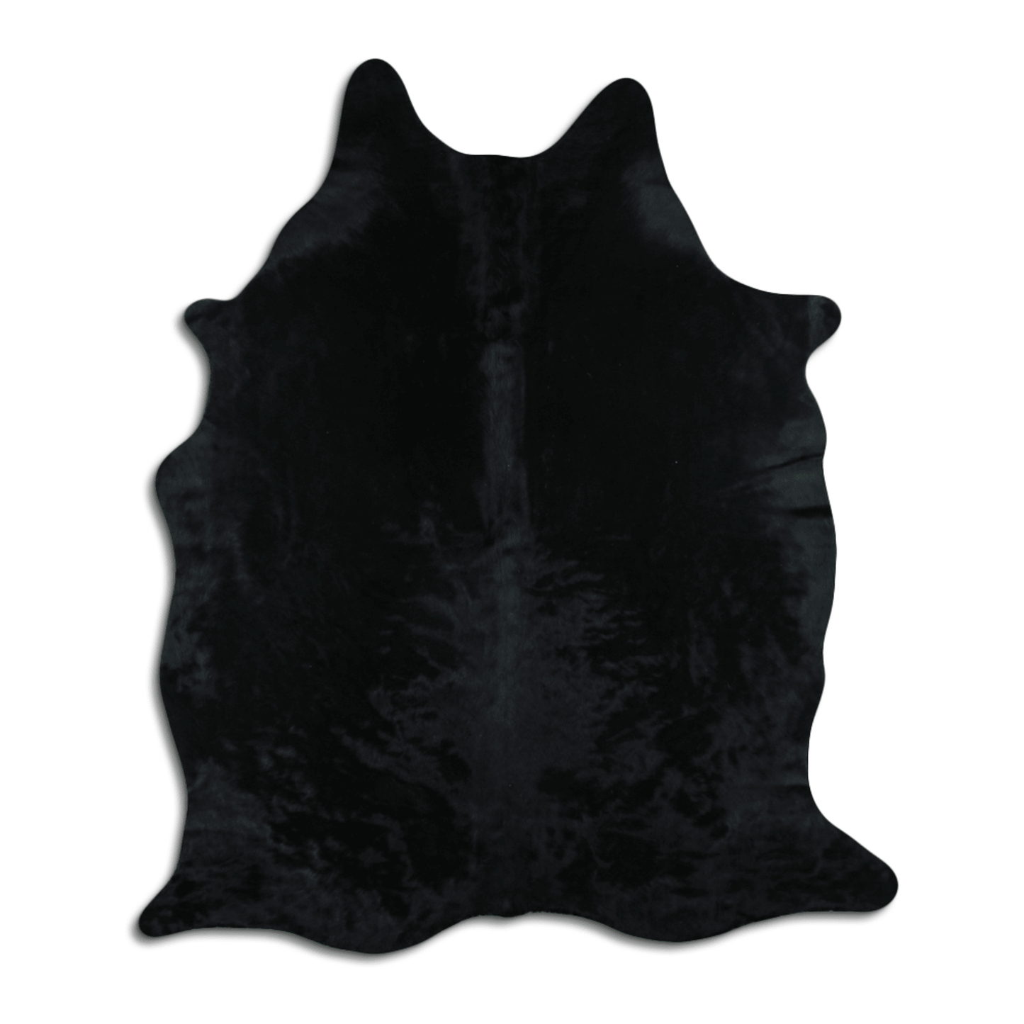 Dyed Black Cowhide Area Rug - Grade A Quality