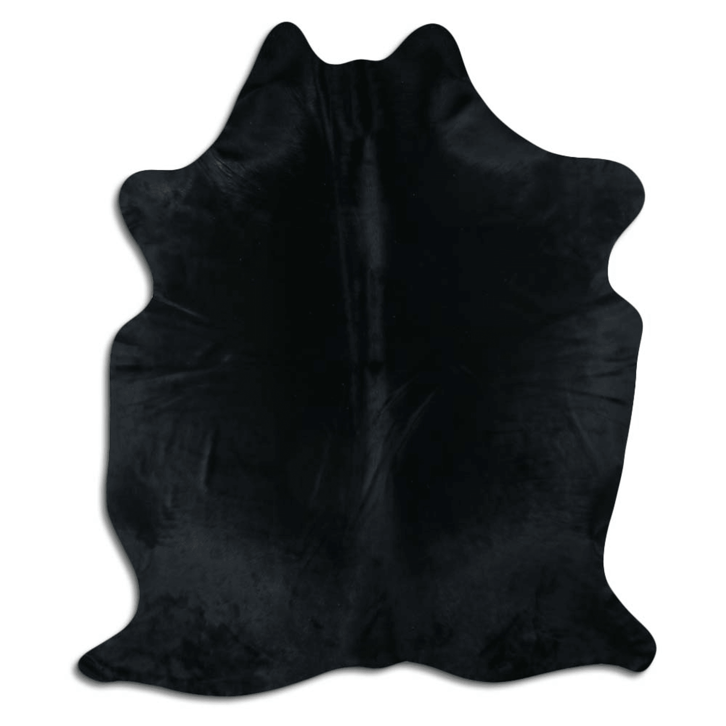Dyed Black Cowhide Area Rug - Grade A Quality