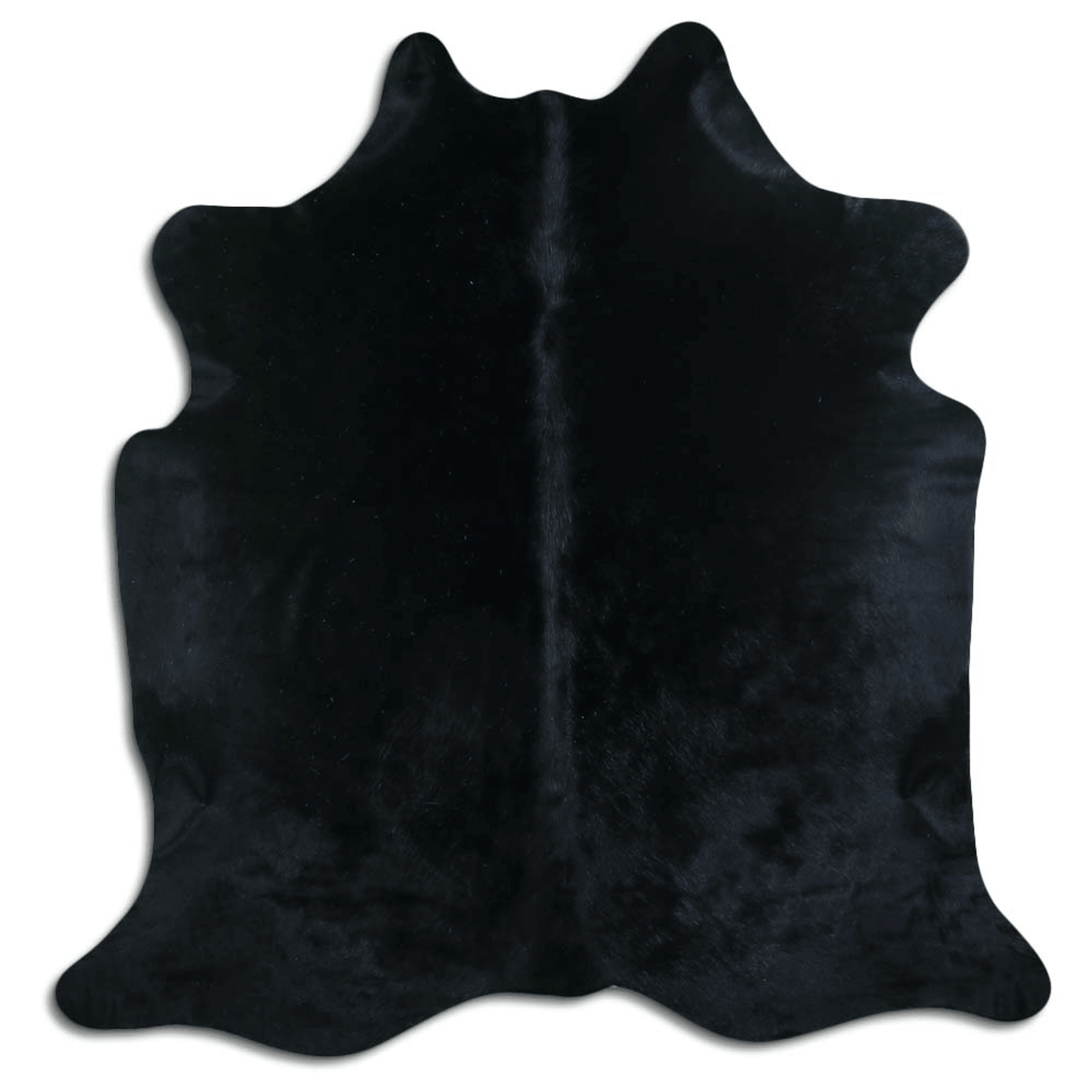 Dyed Black Cowhide Area Rug - Grade A Quality