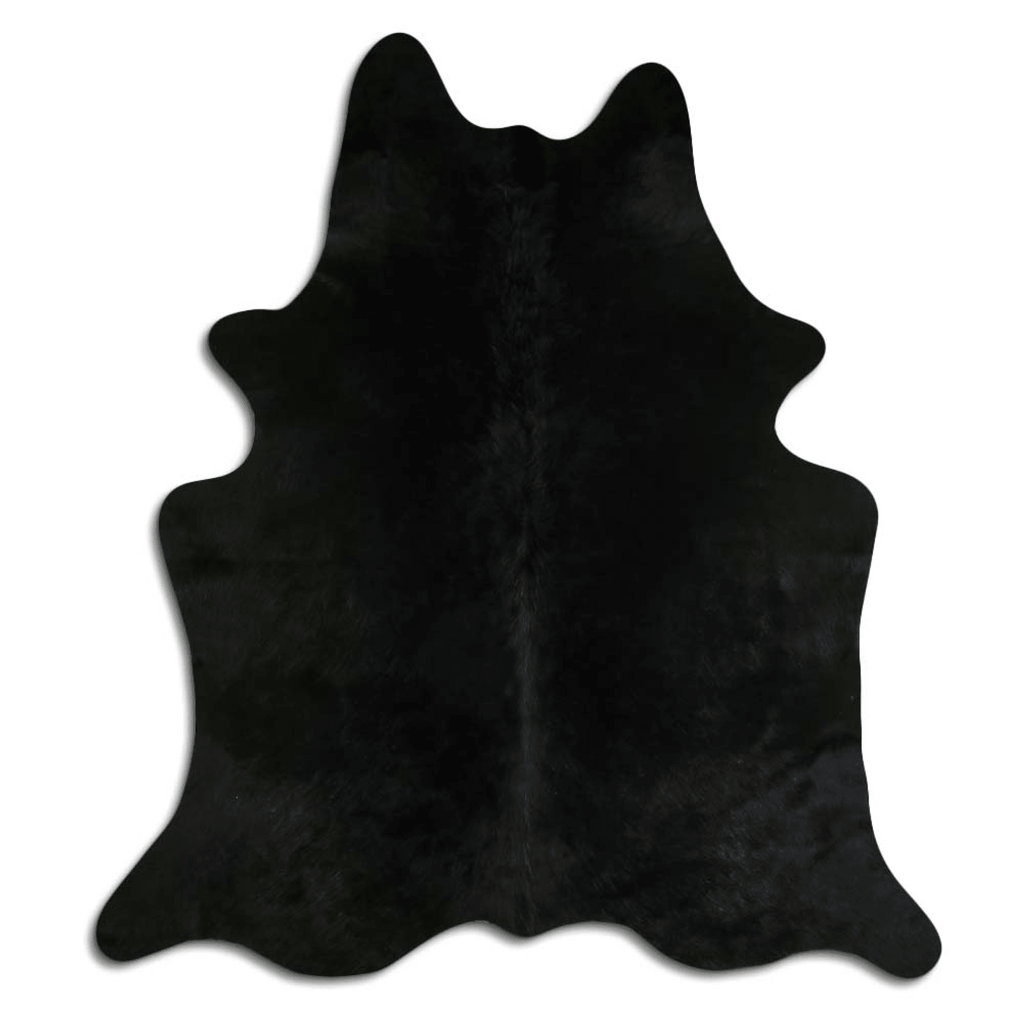 Dyed Black Cowhide Area Rug - Grade A Quality