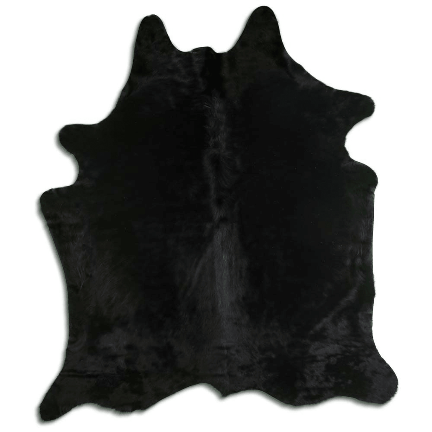 Dyed Black Cowhide Area Rug - Grade A Quality