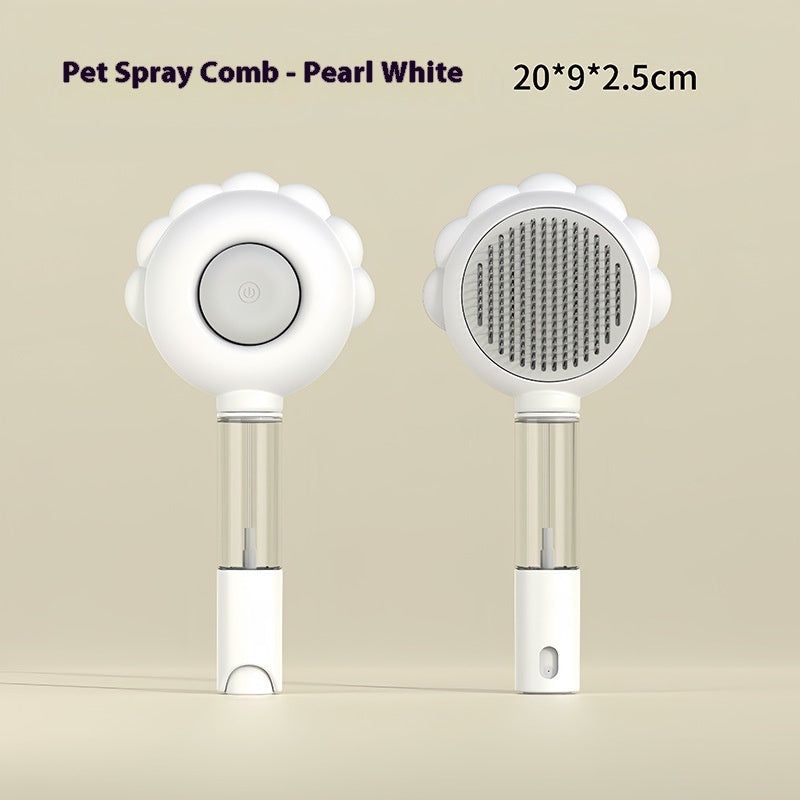 Self-Cleaning Pet Brush Comb with Spray