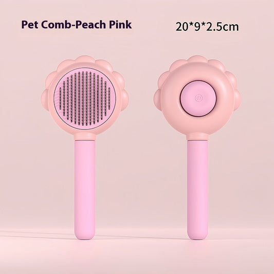 Self-Cleaning Pet Brush Comb with Spray